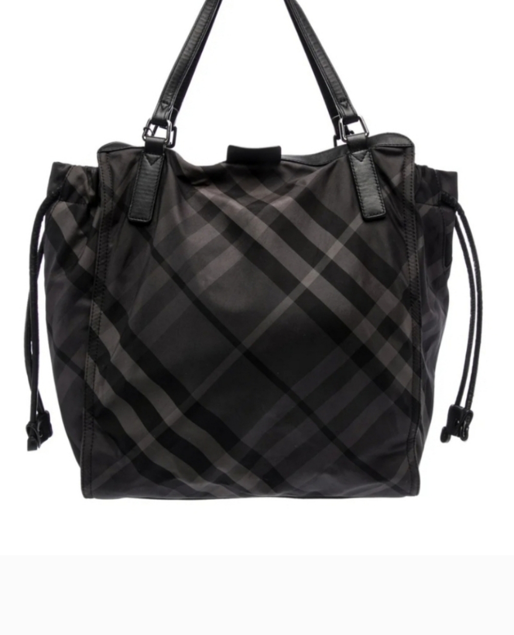 Burberry Authentic Plaid Nylon Tote Bag